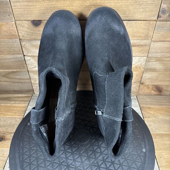 UGG WomanS Size 7 Black Josefene Cuff Suede Ankle Casual Zip Up Boots - Picture 5 of 10